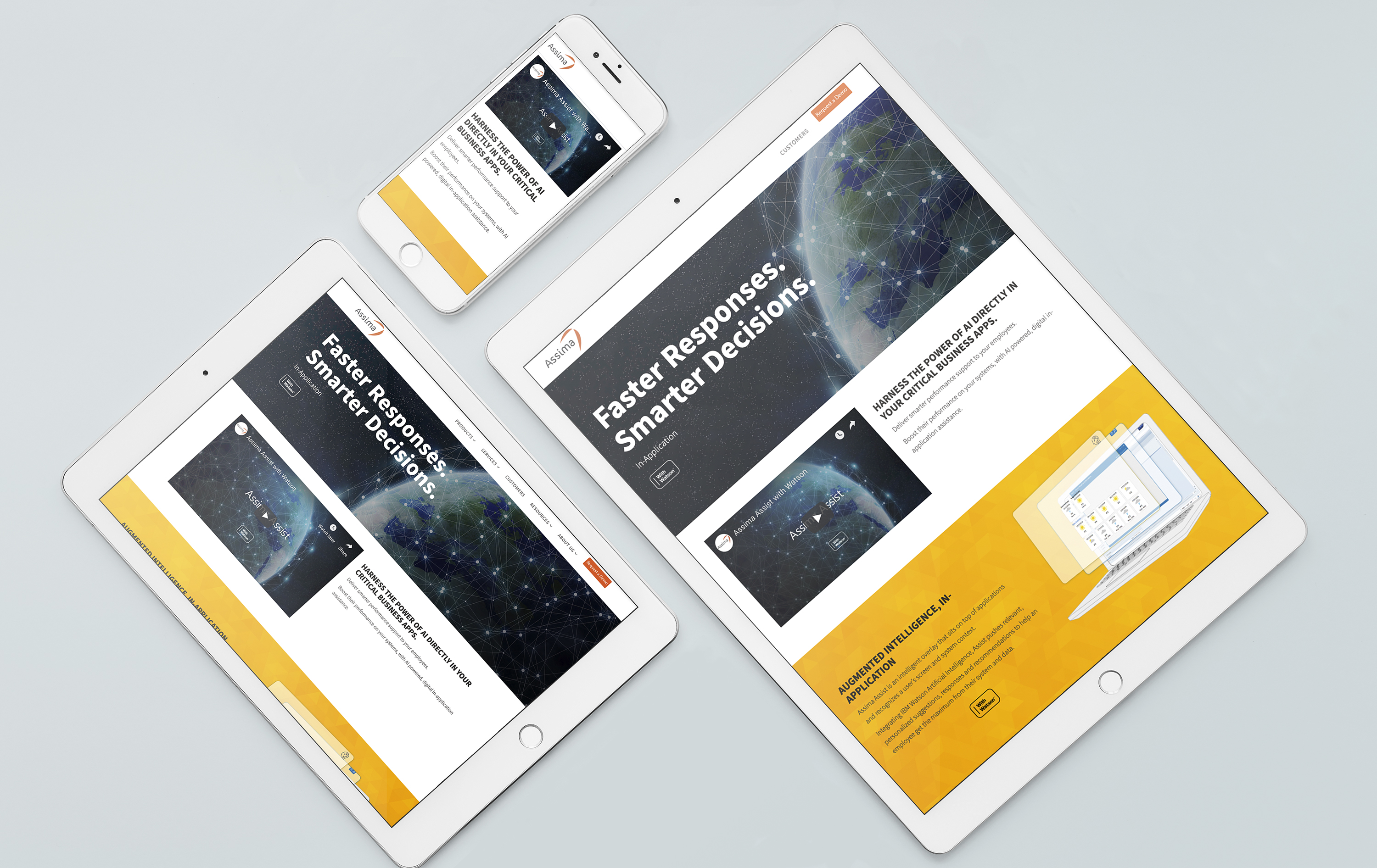 Assima website on mobile devices
