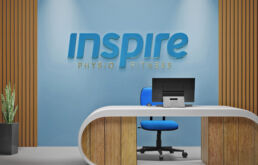 Inspire Physio & Fitness reception mockup