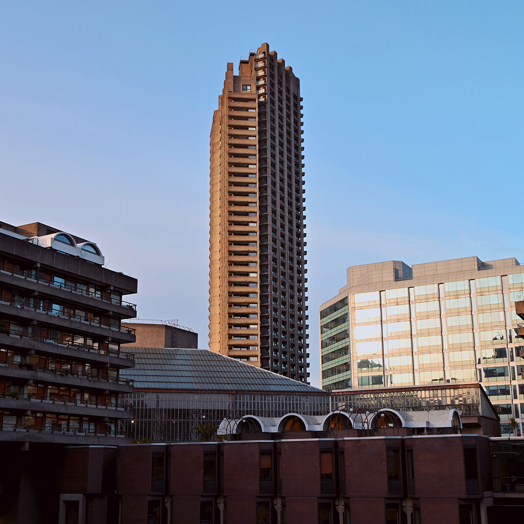 London city buildings, Barbican, UK