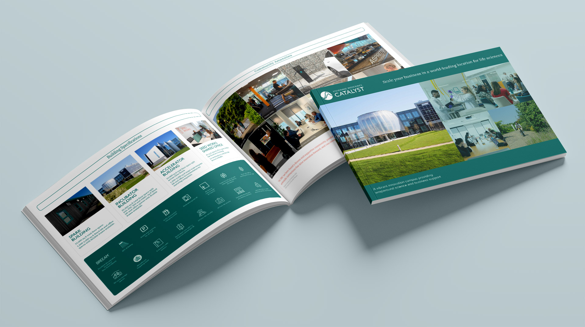 Stevenage Bioscience Catalyst - printed campus overview brochure